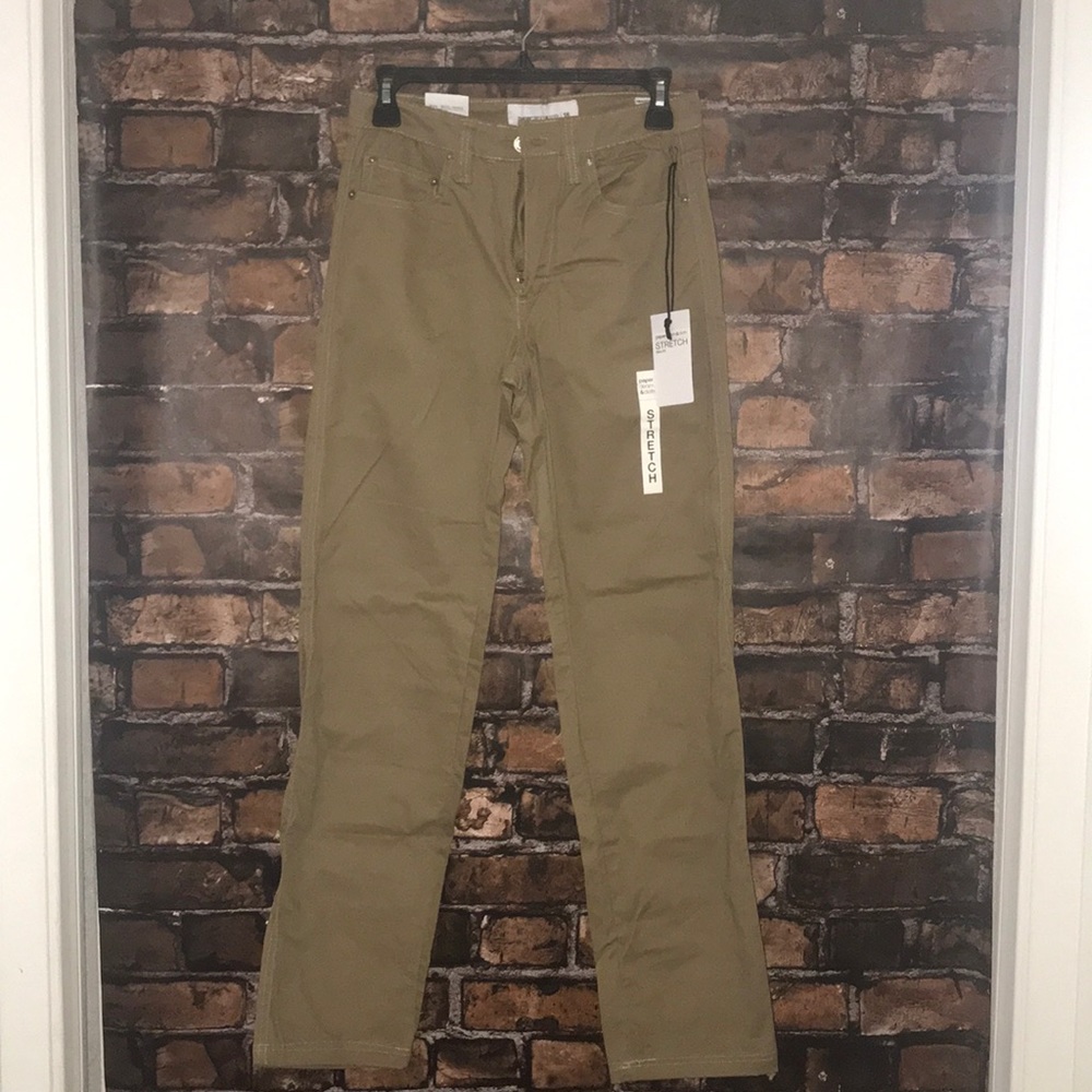 Stretch Slim Fit “British Khaki” Pants